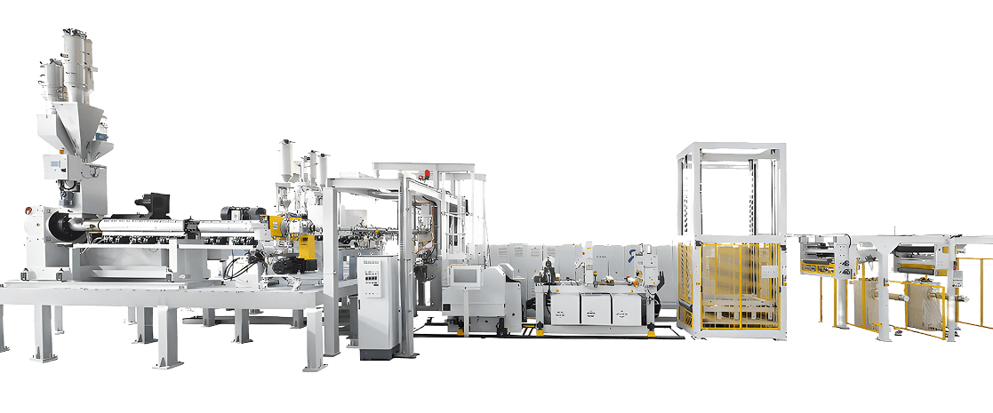 Machine d"extrusion de feuille de multi couche